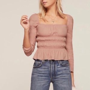Reformation Laurent Top in Pink